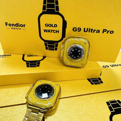 Fendior American Gold Edition G9 Ultra Pro Series 8 Smart Watch With 3 Extra Straps