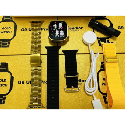 Fendior American Gold Edition G9 Ultra Pro Series 8 Smart Watch With 3 Extra Straps