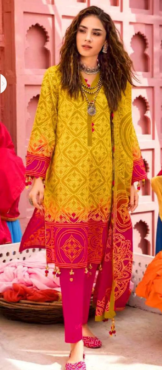 GUL AHMED PRINTED LAWN 3PCS UNSTITCHED